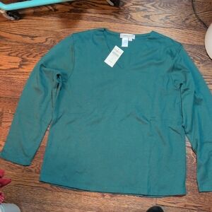 BOGO NWTColdwater Creek Teal Crewneck Top